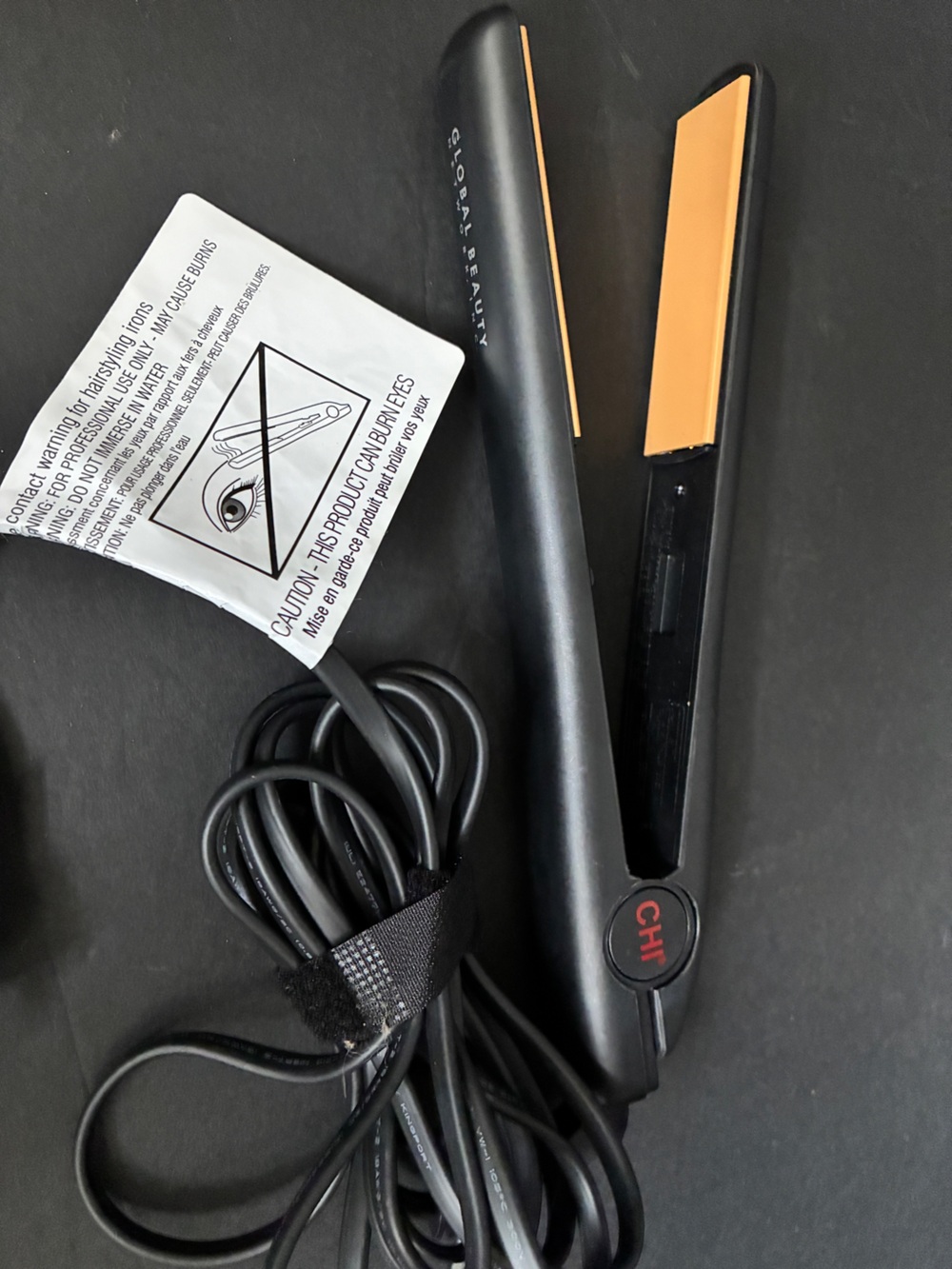 CHI Hair Straightener Black Flat Iron 1" Ceramic GF1001